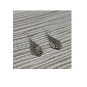 Earrings boho sunflower vintage
